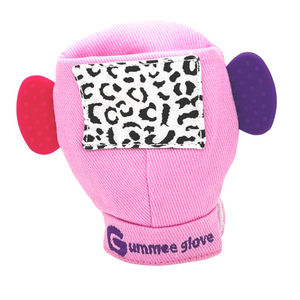 Gummee glove teething mitten Pink and Heart shaped Ring