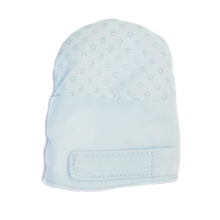 Laden Sie das Bild in den Galerie-Viewer, back of gummee mitts blue showing hook and loop closure