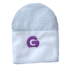 Load image into Gallery viewer, Gummee Starter Pack (Grey mitts, Gummee Glove Black/White and Purple Heart)