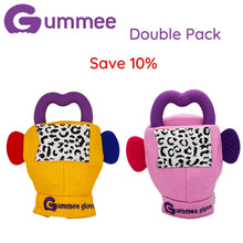 Load image into Gallery viewer, Gummee Double Pack Teething Mitten Yellow and Pink