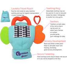 Load image into Gallery viewer, gummee glove teething mitten for toddlers teether chew mitt teething guide