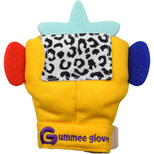 silicone star shaped teether can fit into any of our gummee gloves