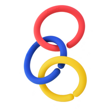 Laden Sie das Bild in den Galerie-Viewer, teething ring set with silicone teether links baby teething