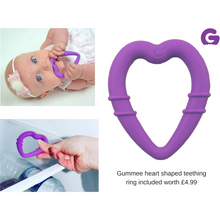 Laden Sie das Bild in den Galerie-Viewer, detachable silicone heart teething ring for young teethers pain relief for teethers teething guide