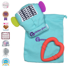 Laden Sie das Bild in den Galerie-Viewer, gummee glove teething mitten for babies teething ring set with silicone baby teether