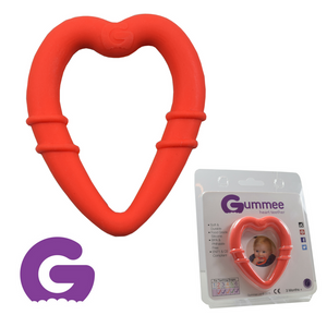 silicone heart teething ring for young teethers