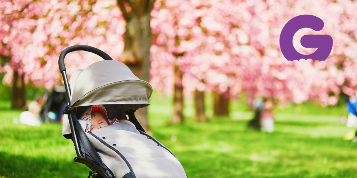 Baby in pushchair