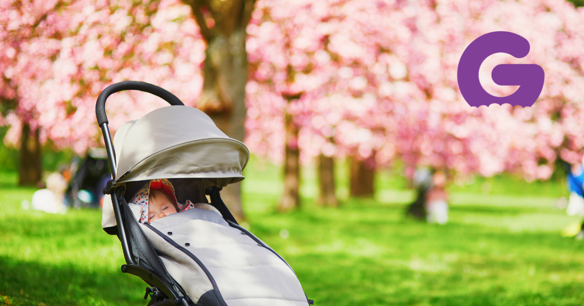 Baby in pushchair