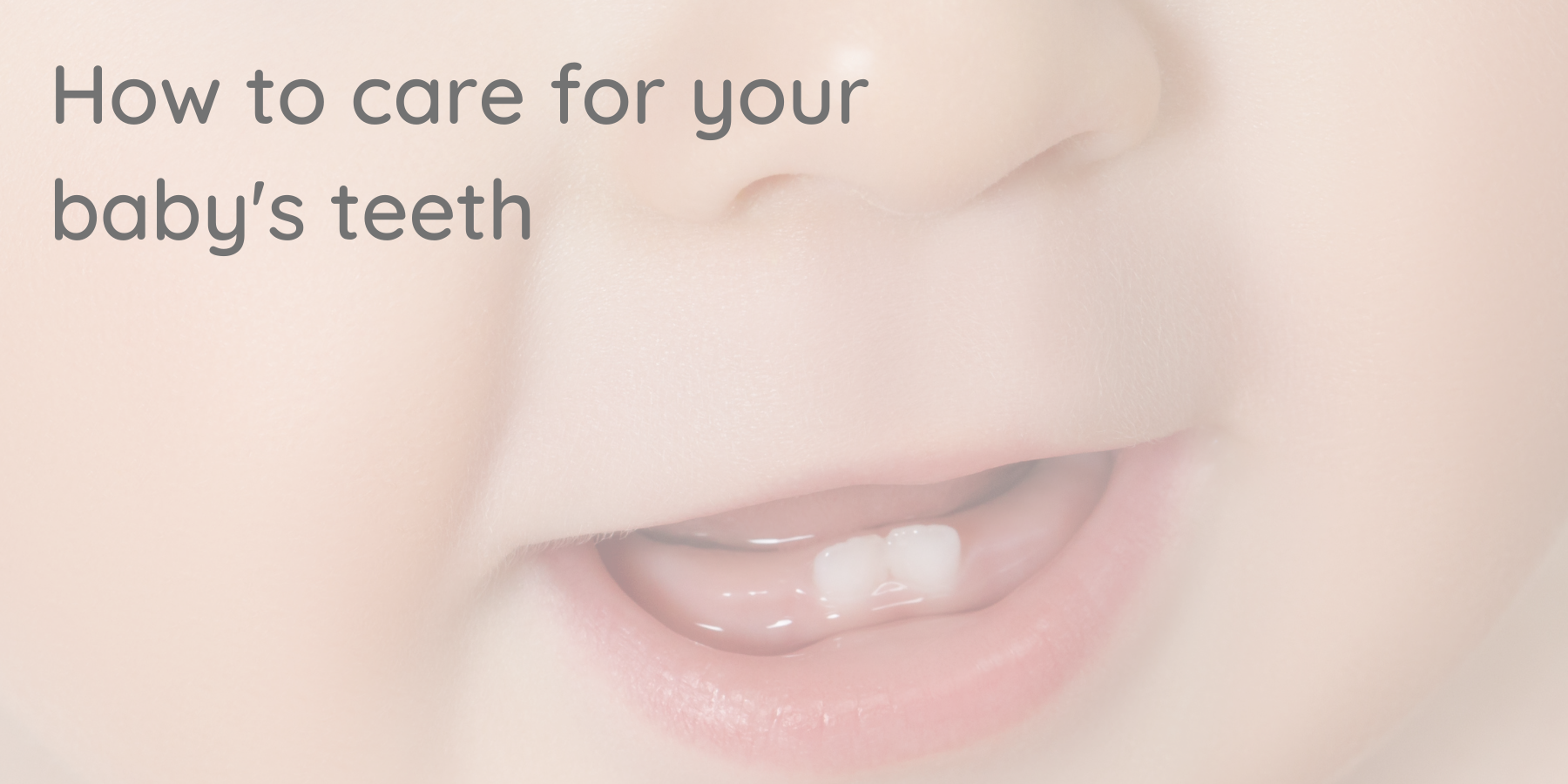 How to care for your baby's teeth