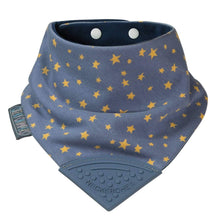 Load image into Gallery viewer, Neckerchew Midnight Stars Teething Bib