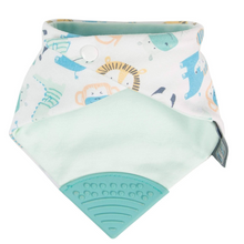 Load image into Gallery viewer, Neckerchew Cheeky animals Teething Bib