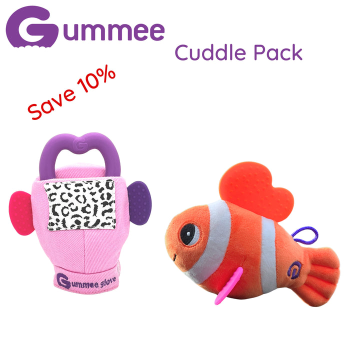Gummee Cuddle Pack-Gummee Glove Pink and Plushee Fishee