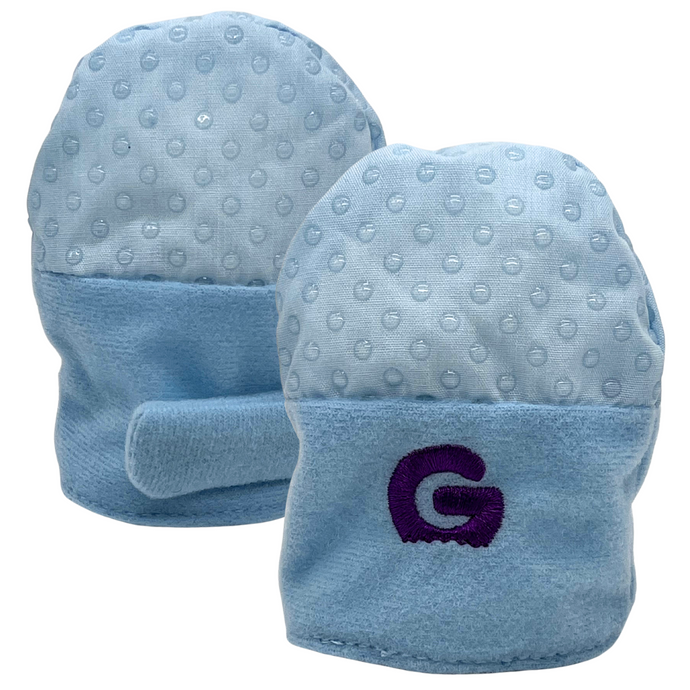 Gummee Mitts Anti scratch Teething Mittens 0+ Months Blue