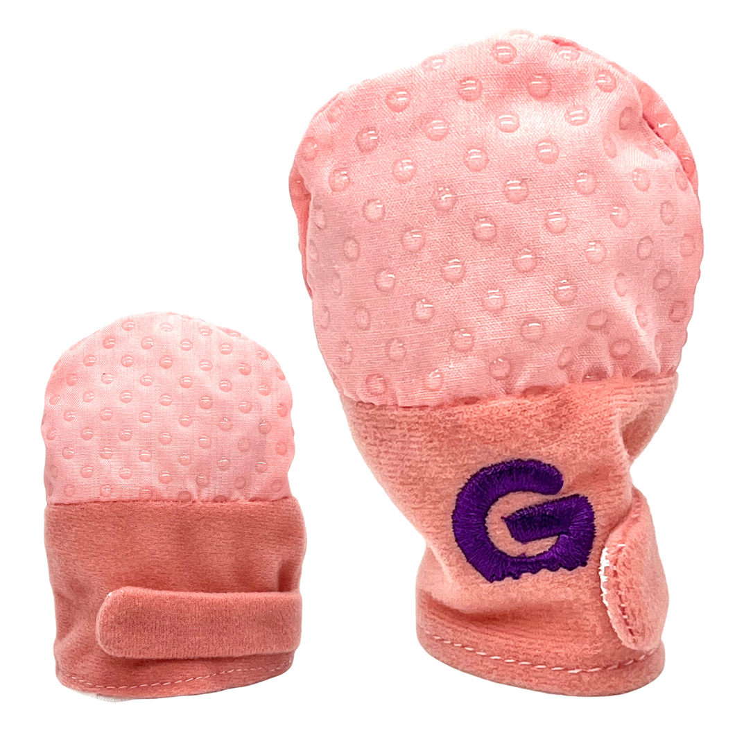 Gummee Mitts Anti scratch Teething Mittens 0 - 3 Months Pink