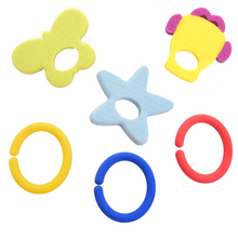 Laden Sie das Bild in den Galerie-Viewer, teething ring set with silicone teether links baby teething