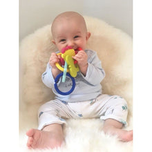 Load image into Gallery viewer, teething ring set with silicone teether links baby teething teething toys