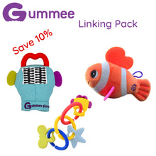 Laden Sie das Bild in den Galerie-Viewer, Gummee Deluxe Pack – Gummee Glove Pink und Link N Teethe