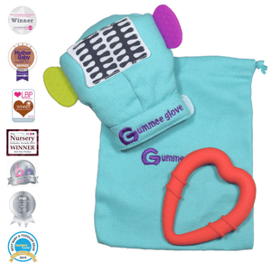 Gummee Linking Pack - Gummee Glove Turquoise, Link N Teethe and Plushee Panda