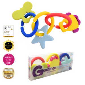 teething ring set with silicone teether links baby teething teething toys