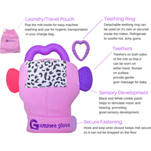 Laden Sie das Bild in den Galerie-Viewer, gummee glove teething mitten for babies teething ring set with silicone baby teether teething guide