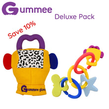 Laden Sie das Bild in den Galerie-Viewer, Gummee Deluxe Pack – Gummee Glove Yellow und Link N Teethe