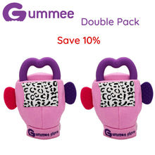 Load image into Gallery viewer, Gummee Double Pack teething mitten Pink and Heart shaped Ring