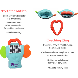 gummee glove teething mitten for toddlers teether chew mitt teething guide