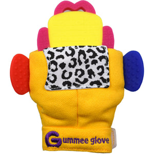 silicone gummee glove shaped teether can be fitted into all of our Gummee gloves