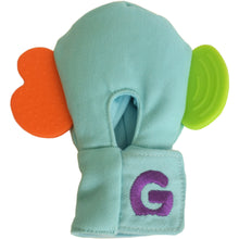 Laden Sie das Bild in den Galerie-Viewer, Gummee mouthing gloves for additional / special needs for any child that bites their hands rear view
