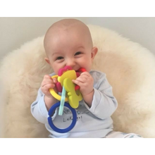 Load image into Gallery viewer, teething ring set with silicone teether links baby teething teething toys