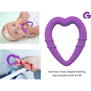 detachable silicone heart teething ring for young teethers pain relief for teethers teething guide