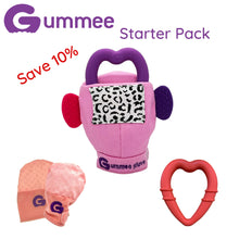 Load image into Gallery viewer, Gummee Starter Pack - Pink Mitts, Gummee Glove Pink and Red Heart
