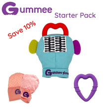 Load image into Gallery viewer, Gummee Starter Pack (Pink mitts, Gummee Glove turquoise and Purple Heart)