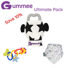Load image into Gallery viewer, Gummee Ultimate Pack GG Black/White, Link N Teethe and Panda Bib