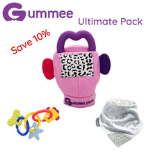 Load image into Gallery viewer, Gummee Ultimate Pack GG Pink, Link N Teethe and Cloud Bib