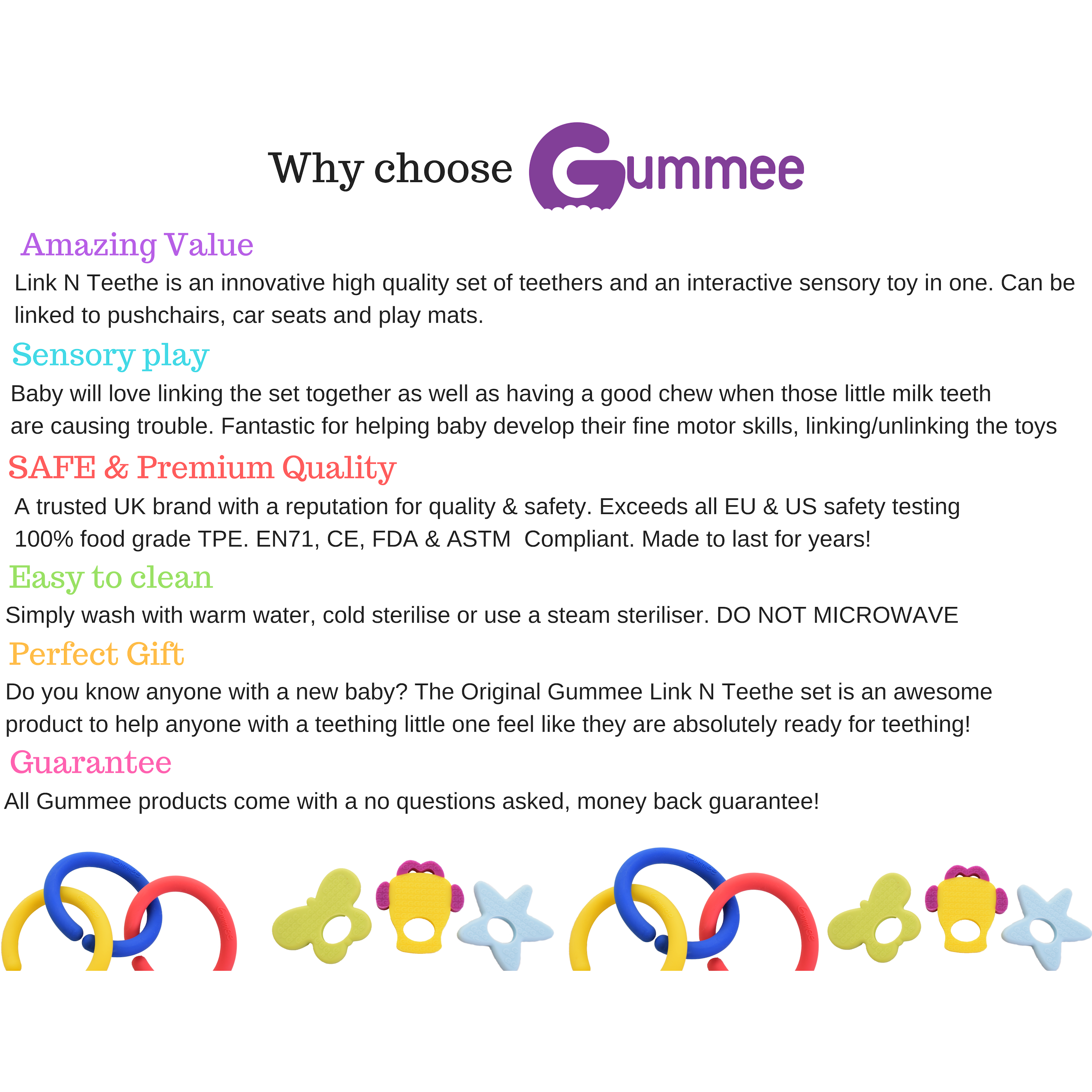 teething toy with silicone teether links baby teething guide