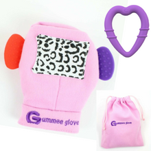 Load image into Gallery viewer, gummee glove teether mitt for babies teething ring set with silicone baby teether
