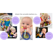 Laden Sie das Bild in den Galerie-Viewer, teething bangle or bracelet for parent to wear and child to teethe on in use
