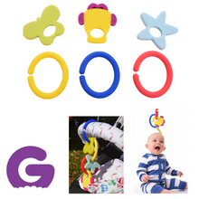 Load image into Gallery viewer, teething toy with silicone teether links baby teething