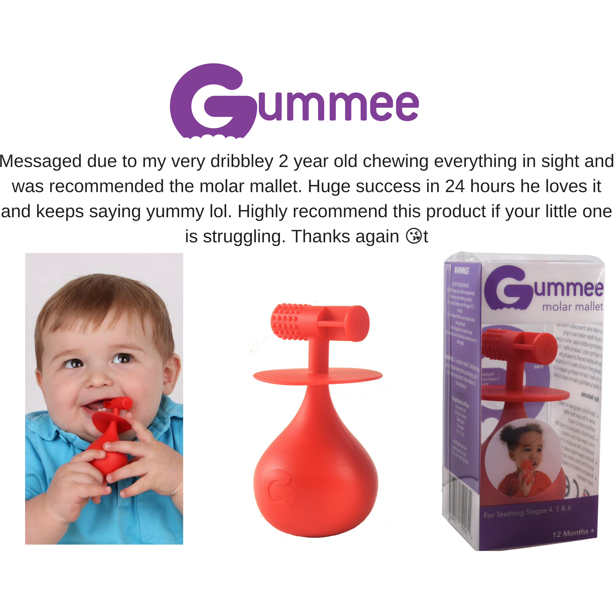molar teether back teeth teething toy hygienically designed with wobble base teething guide