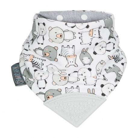 baby teething bib panda pals front