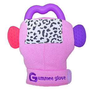 gummee glove teething mitten for babies teething ring set with silicone baby teether perfect for baby shower gift