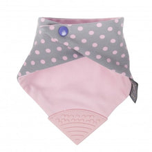 Load image into Gallery viewer, baby teething Polka dot pink back