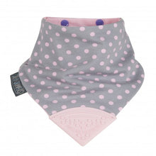 Load image into Gallery viewer, baby teething Polka dot pink front