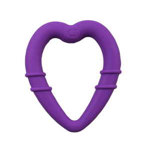 detachable silicone heart teething ring for young teethers pain relief for teethers purple