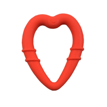 Load image into Gallery viewer, detachable silicone heart teething ring for young teethers pain relief for teethers orange