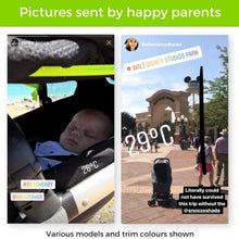 Load image into Gallery viewer, snooze shade push chair cover to protect from the sun in use